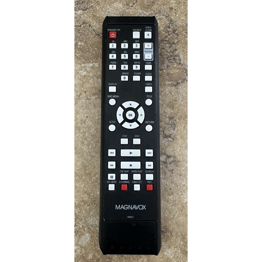 Magnavox NB887 NB887UD DVD/VCR Combo Remote Control